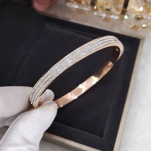 Bracelets tennis plaqués or avec cristaux de strass sertis en canal, style classique, bijoux unisexes, cadeau - Product Image 5