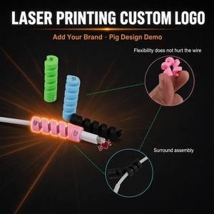 Silicone Spiral Cable <b>Protector</b> Flexible Anti Break Charger Cord Sleeve For Travel Portable <b>Phone</b> Accessories Customized - Product Image 4