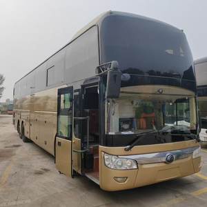 حافلة يوتونغ ZK6146 ذات الطابقين مستعملة موديل 2017 للمسافات الطويلة، 56 مقعدًا، تخطيط 2+2، محرك ويتشاي 400 حصان، مقود يسار، مكيفة - Product Image 1