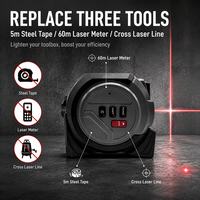 Outils de mesure électroniques les plus vendus, télémètre laser 60 m, 3 en 1, achat en gros