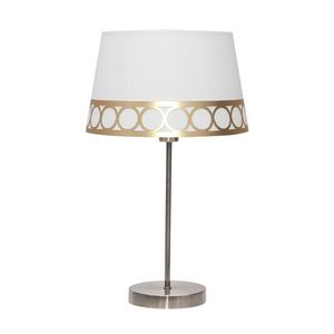 Lampada da Tavolo LED 1xE14 Bianco e Oro 44x25x25 cm per Illuminazione Decorativa e Funzionale in Interni. - Product Image 1