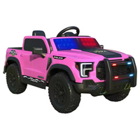 Camion télécommandé pour enfants style Noël, avec lumières LED, batterie 12V, pièces de course, jouets pour bébés, extérieur