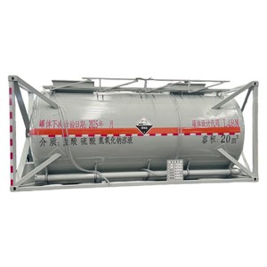 Contenedor ISO de 40 pies y 20 pies para transporte de productos químicos líquidos industriales, tanque ISO para mercancías peligrosas, para transporte de álcali, soda y ácido. - Product Image 1