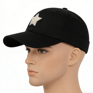 Casquette de baseball personnalisée à 6 panneaux, faible MOQ, avec patchwork perlé et broderie, casquette snapback pour hommes et femmes, vente en gros - Product Image 3