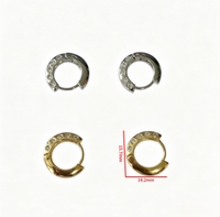 Fermoirs ronds en laiton pour boucles d'oreilles, plaqués or/rhodium, avec zircon incrusté, pour la fabrication de bijoux à porter au quotidien