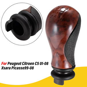 Citroen Car Gear <b>Knob</b> Wood Grain Leather 5 Speed <b>Shift</b> Lever Ergonomic Design For Manual Transmission Vehicles - Product Image 4