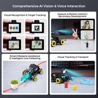 Voiture robotique miniAuto Pro ESP32 AI avec module ESP32-P4C5 LLM, bras robotique 2DOF, propulsion omnidirectionnelle et compatible Python, Arduino, Scratch