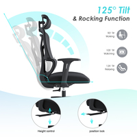 Milieu Du Dos Support Lombaire Fauteuil Visiteur Personnel De Travail Exécutif Ergonomique Chaise De Bureau