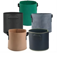 Pot Tanam Bunga dan Sayuran dari Bahan Polyester Jahitan Overlock