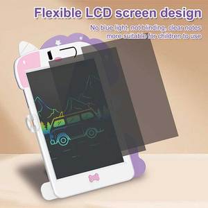 Mainan Tablet tulis LCD 8.5 inci, papan gambar Unicorn ungu merah muda dengan layar warna untuk anak-anak - Product Image 3