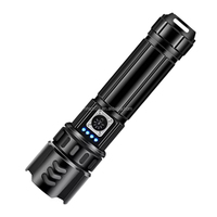 Stock local américain Banque d'alimentation Haute puissance Lumière 26650 3000MAH Batterie au lithium Câble USB C Lampe de poche LED XHP70 d'urgence pour le camping