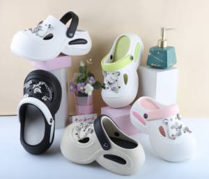 Sandal <span class=keywords><strong>EVA</strong></span> sol lembut warna kontras desain populer sandal taman untuk wanita - Product Image 2