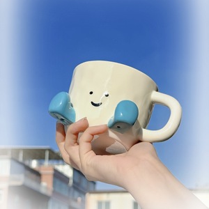 Tazza in Ceramica per Caffè e Acqua, Stile Little Red Book, con Disegno Sottosmalto per <span class=keywords><strong>Faccine</strong></span> Cartoon, Super Carina, Design di Nicchia Adorabile - Product Image 4
