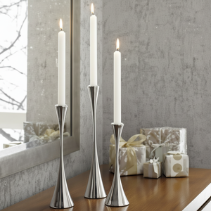 Ensemble de bougeoirs coniques en acier inoxydable pour la maison - Product Image 1