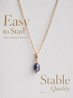 Collier personnalisé à faible MOQ en pierre naturelle, plaqué or, en acier inoxydable, avec perles baroques d'eau douce pour boutiques