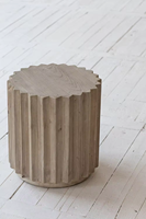 Table d'appoint nordique en pin blanc vintage moderne, design minimaliste, meubles en bois pour la maison, salon