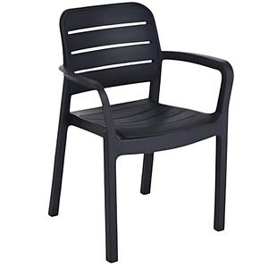 CHAISE TISARA EN RÉSINE GRAPHITE - Product Image 1