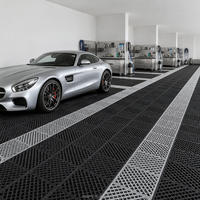 Dalles de sol de garage en plastique durable, modulaires, antidérapantes, à clipser, pour garages et ateliers intérieurs