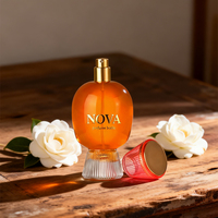 Flacon de parfum vide de 100 ml en forme de bonbon unique |   Flacon de Cologne en Verre Cannelé Rose Rechargeable pour Emballage Cosmétique de Luxe