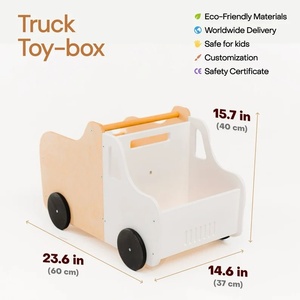 Giocattoli scatola camion per bambini mobili Montessori scaffale per Baby Shower regalo per sala giochi organizzatore Mini scaffale per libri - Product Image 4