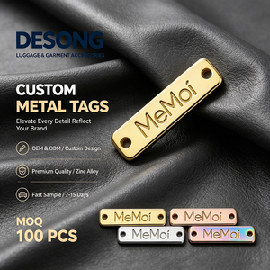 Etiqueta Metálica Pequeña de Aleación de Zinc Estilo Antiguo para Sudaderas y Lencería, Personalizada y al por Mayor para Decoración de Marcas - Product Image 1