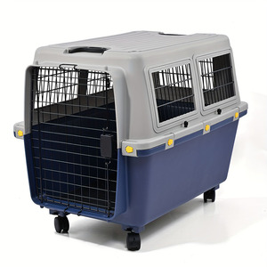 Transportín de Viaje para Perros Grandes con Esquinas Reforzadas y Diseño Anti-Impacto, con Ruedas Móviles y Cierre de Botón a Presión, Estilo Clásico y Moderno - Product Image 4