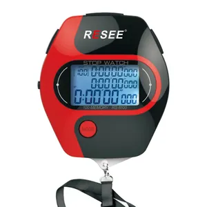 Pabrik Resee Grosir Stopwatch Digital Silicon 100 Laps Memori Layar Isi Ulang Tiga Baris Tampilan Jam Stopwatch Analog