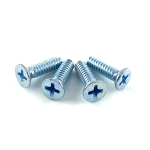 Vis à métaux à tête plate Phillips galvanisées en acier au carbone M3 M4 M6 pour machines - Product Image 5