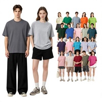 Kaos Katun Combed 230g Lengan Pendek Pria Wanita Putih Polos Merk Oversize Bernapas Menyerap Keringat Polos Custom