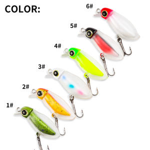 Ytqhxy Topwater Minnow <b>Lure</b> 2.5g 3.8cm Bionic Bass <b>Fishing</b> <b>Lure</b> Soft Shell Floating Artificial Baits For <b>Lure</b> <b>Fishing</b> - Product Image 2
