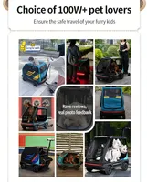 Poussette électrique pliable pour animaux de compagnie, chariot de promenade télécommandé pour chien, grand transporteur pliable pour activités extérieures des animaux de compagnie