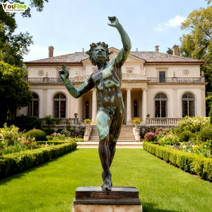 Statua Scultura in Bronzo YOUFINE del Famoso Fauno Danzante di Pompei, Arte Classica in Metallo - Product Image 1