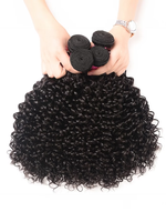 Boucles de coupe de lutin faisceaux de cheveux humains bruts tissage cuticule alignée vierge afro crépus bouclés ondulés droite trame de cheveux humains faisceau