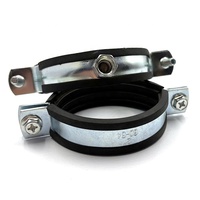 Support de tuyau à anneau fendu robuste et réglable avec vis, pour fixation murale ou plafond, pour tube galvanisé