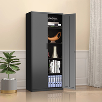 Armoire métallique à 2 portes, armoire en acier, garage avec étagères pour bureau, maison
