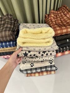 Otoño Invierno nueva llegada lindo leopardo estampado recto pijama pantalones para mujer Cordero polar forrado Casual casa pantalones cintura elástica - Product Image 2