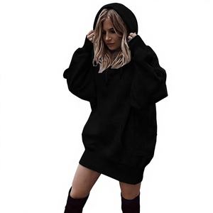 เสื้อฮู้ดดี้ผู้หญิงสั่งทำพิเศษ แขนยาวทรงหลวม ไหล่ตก ผ้าถักปักตราสัญลักษณ์ 100% ผ้าฝ้าย - Product Image 1