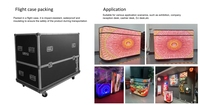 RAYBO P1.86 Écran flexible pour cabine de DJ, résolution 4K, contrôle par application, haute luminosité, chariot mobile à roulettes verrouillables, contenu facile à modifier