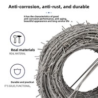 Fil barbelé double brin anti-escalade, alarme antivol, en acier inoxydable 304, style Xilu, pour clôture d'élevage et ligne de sécurité de verger