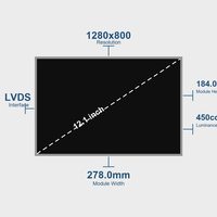 Tianma TM121JDSG10 12,1 Zoll WXGA TFT LCD-Anzeigemodul 1280x800 LVDS 450cd/m² 1000:1 SFT Industrielles LCD-Panel -20~70°C