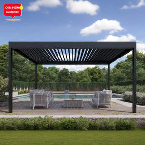 Pérgola Motorizada para Restaurante con Techo de Láminas Ajustables de 20 por 30 Pies, Impermeable, con Cerramiento de Láminas, Precio a Miami, Florida - Product Image 3