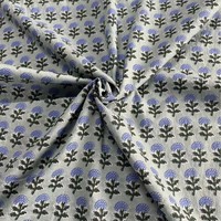 Tissu en coton imprimé à motifs floraux violets, léger, idéal pour les vêtements d'été