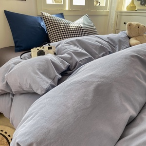 Nouvelle housse <span class=keywords><strong>de</strong></span> couette <span class=keywords><strong>en</strong></span> gros <span class=keywords><strong>de</strong></span> faux lin <span class=keywords><strong>en</strong></span> microfibre lavée <span class=keywords><strong>en</strong></span> <span class=keywords><strong>ligne</strong></span> dans les ensembles <span class=keywords><strong>de</strong></span> literie à bas prix - Product Image 3