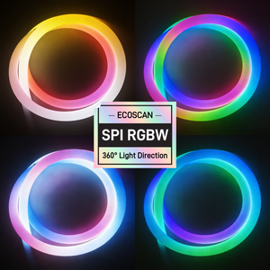 SPI RGB 360 °   Tubo de Neón Flexible LED de 96 Pixeles/m, 5V, 3D, 40mm, IP67, Impermeable, para Exteriores, Interiores, Salas de Exhibición, Torres, Puentes - Product Image 5