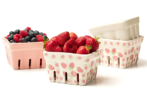 Panier à fruits en céramique artisanal, panier à baies en grès émaillé personnalisé, panier carré pour aliments, récipient de rangement pour fruits de qualité alimentaire - Product Image 2