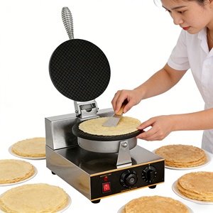 Máquina Eléctrica Comercial para Hacer Rollos de Huevo y Conos de Helado, Doble Cabezal, 1 Año de Garantía - Product Image 3