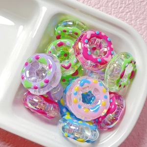 Cadenas Colgantes para Teléfono Móvil y Coche, Hechas a Mano con Cuentas de Acrílico, Plástico y Lucite, con Diseño de Donut de Niña, Multicolores, 24mm - Product Image 6