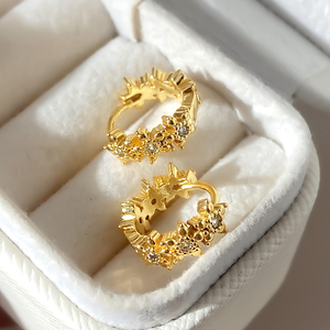 Boucles d'oreilles tendance plaquées or 18 carats, multi-styles, pavées de zircons, avec perles, pour femme, cadeau - Product Image 2