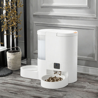 Distributeur d'eau et de nourriture scellé en acier inoxydable 2-en-1 pour animaux de compagnie, 5L+3.5L, avec caméra IA 4MP, Wi-Fi, verrouillage enfant et enregistrement de la nourriture pour chats et chiens