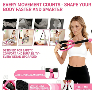 Attrezzo per Allenamento Addominale, Attrezzatura per Sit-Up, Expander per Bodybuilding, Trainer Completo per il Corpo, Corda Elastica per <span class=keywords><strong>Esercizi</strong></span> a Casa, Attrezzo per Gambe - Product Image 3